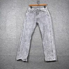 Vintage Levis 501 Jeans Mens 33x30 (30x29) Grey Denim Button Fly Made in USA