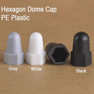 M6 M8 - M30 Black/White/Gray Plastic Hex Cover Protection Caps Hexagon Dome Cap