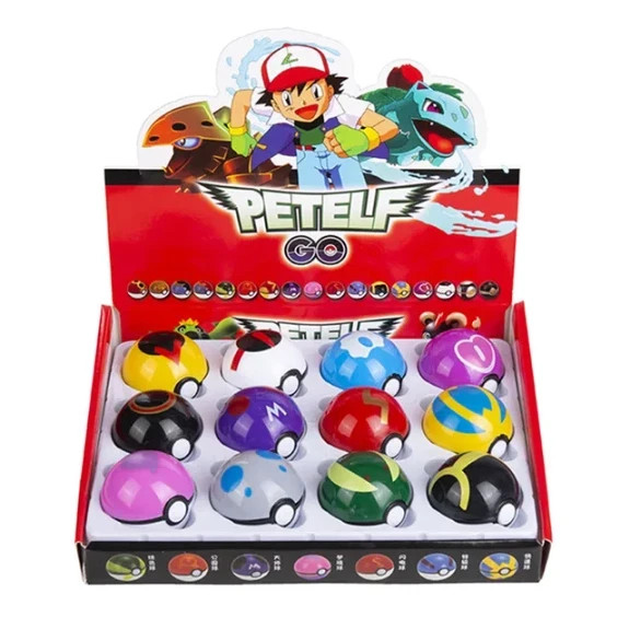 12 Pcs/ Set Pocket Ball Monster Figures Model Toys Pocket Poke Ball Petelf Go