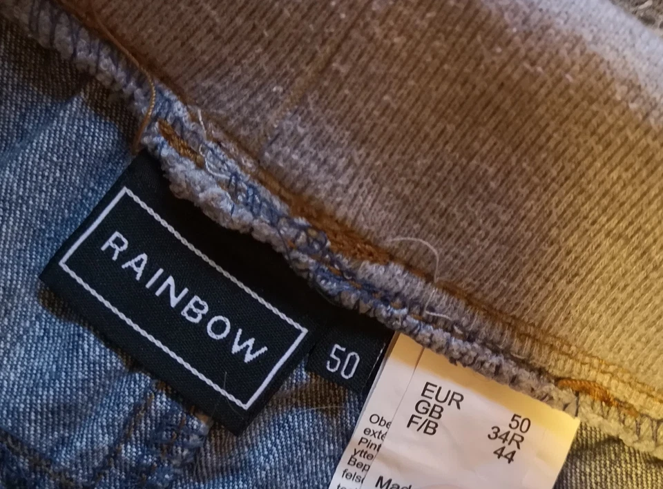 Jeans mit Stoffbund Gr. 50 Blau Denim Herren Rainbow Jeans Hose Joggingjeans - Bild 3 von 3