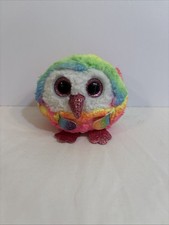 TY Puffies Beanie Balls OWEN the Owl Ty Beanie Babies Stuffed Animal Plushie