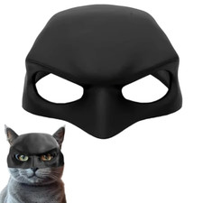 Cat Superhero Mask and Cape Costume Set Black Bat Style Halloween Cosplay Access