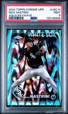 2024 Topps Chrome Update Nick Nastrini RC #USC14 Aqua RayWave /199 PSA 9