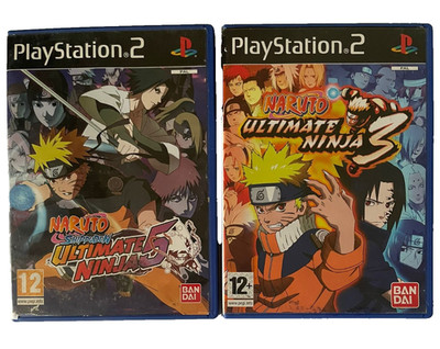 Naruto Ultimate Ninja 3 & Naruto Shippuden Ultimate Ninja 5 PS2 CIB UK PAL DESC