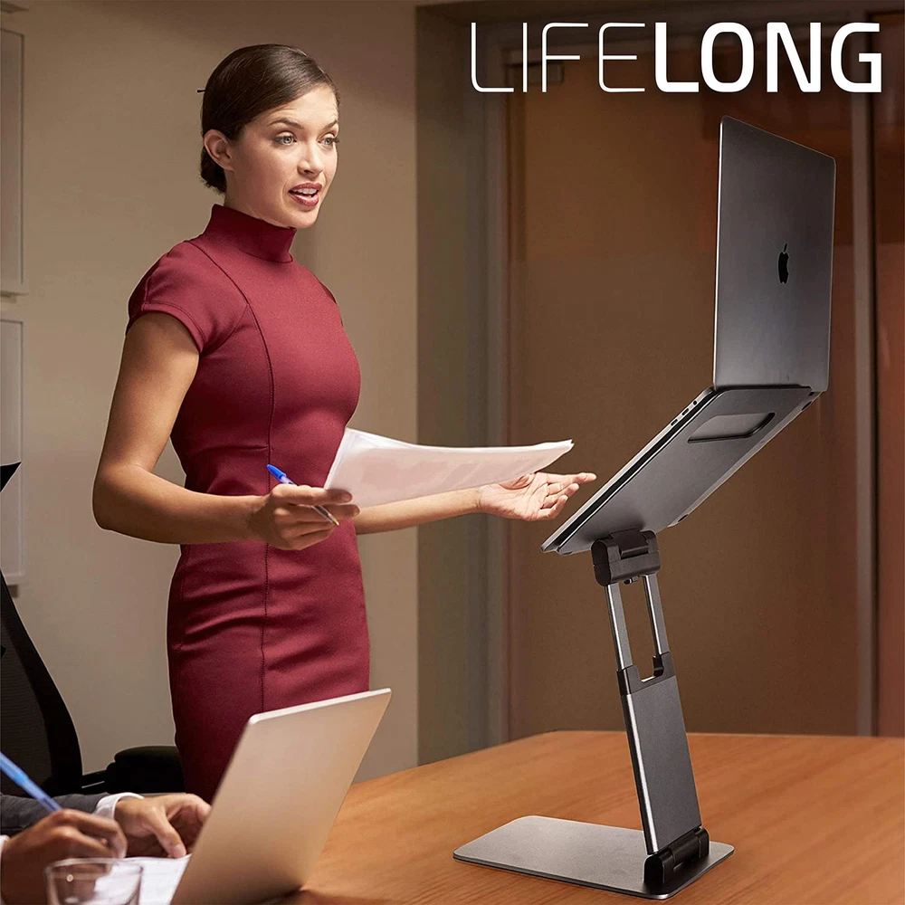 Laptop Stand for Desk, Ergonomic Sit to Stand Laptop Holder Convertor, Adjust...