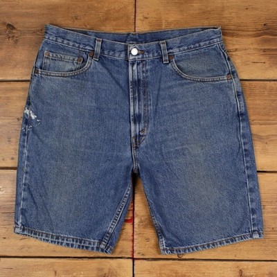 Levis 505 Jeansshorts Jorts 34 Herren 00s Blau Regular Zip Fly Western Sommer