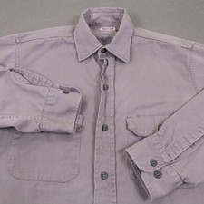 VTG Big Mac Work Shirt Pennys 50s 60s Mens Small Grey Twill Sanforized Pockets