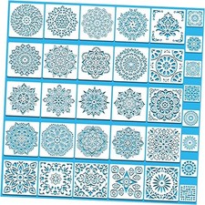 Mandala Painting Craft Stencils Reusable Templates 6 x 6 in and 3.5 B-Mandala