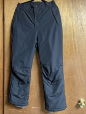 Lands  End Fleece Lined Active Pants Women  s Black Winter Ski Snowboard Sz 12