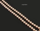 Natural Genuine Round 8.00 MM South Sea Indonesian Orange Peach Pearl Strand 15"