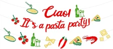 Pasta Party Decorations, Italian Ciao It’S a Pasta Party Banner Italian Food The