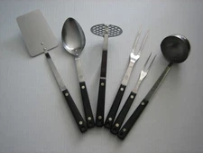 EKCO FLINT ARROWHEAD STAINLESS STEEL USA 6 PIECE KITCHEN UTENSIL SET