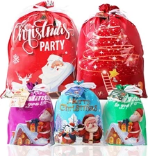 Christmas Gift Bags Drawstring - 30PCS Assorted Colorful 