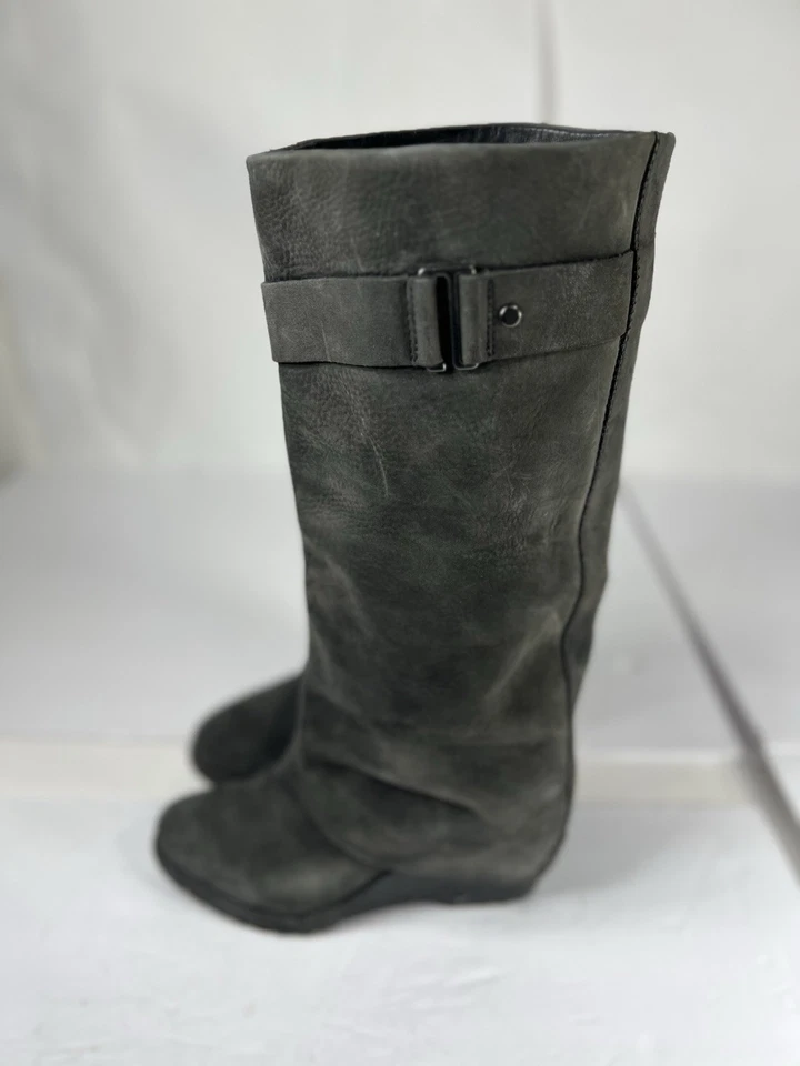 Sorel женщин после работы загрузки 7,5 высокий черный шнурует вверх на танкетке готический ведьма прихоть - Изображение 3 из 4