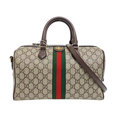 GUCCI GG Supreme Handbags Leather Beige Free Shipping | Duties Paid