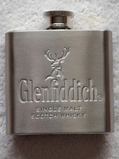 Glenfiddich stainless steel 2.5 fl oz hip flask