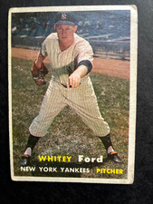 1957 Whitey Ford Topps card #25 , Free shipping!