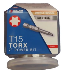   10 Pack 2" Long Torx S2 Power Bits T-15 torx  Bestway tools  NEW
