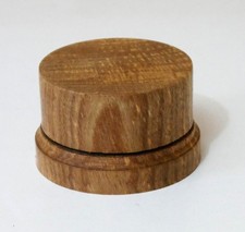 Elm Round Wooden Display Plinth / Base. 60mm top diameter