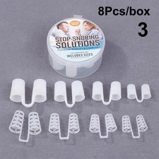 8 Pcs Silicone Anti Snore Nasal Dilators Apnea Aid Device Stop Snoring Nose Clip
