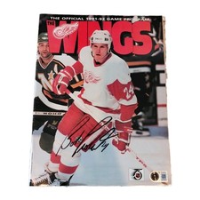 Bob Probert Signed Detroit Magazine Beckett