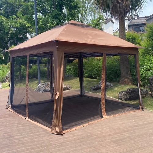 Outdoor 11x11Ft Pop Up Pavillon Überdachung mit abnehmbarem Reißverschluss Netz für Terrasse - Bild 46 von 48