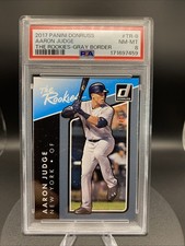 2017 Panini Donruss Tr-8 Aaron Judge Gray Border 199 Rc Psa-8 Nm-mt 2017 Panini Donruss Tr-8 Aaron Judge Gray Border 199 Rc Psa-8 Nm-mt