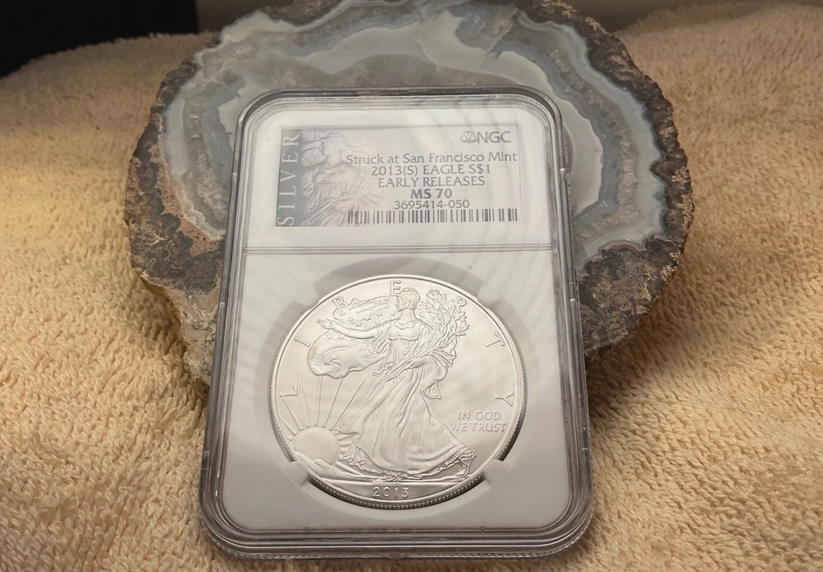 American Eagle NGC Certified MS 70 Silver Bullion Coins for sale