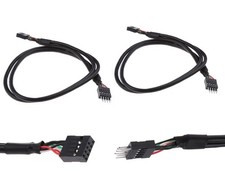 MEIRIYFA USB Header Extension Cable, 2.0 9-Pin Male to 20.3 inches, Black