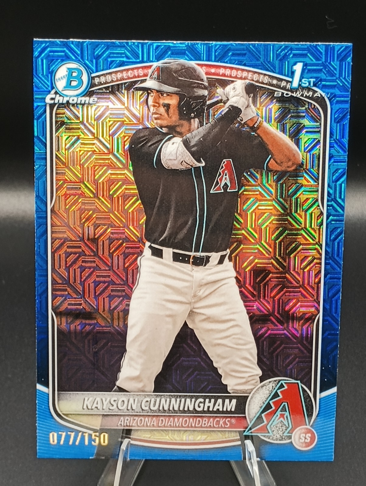 2025 Bowman Draft BDC-84 Kayson Cunningham Blue Mojo Refractor /150 Diamondbacks