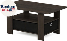 ANDREY Coffee Table, Small Modern Coffee Table with Storage and Bin Drawer, Side