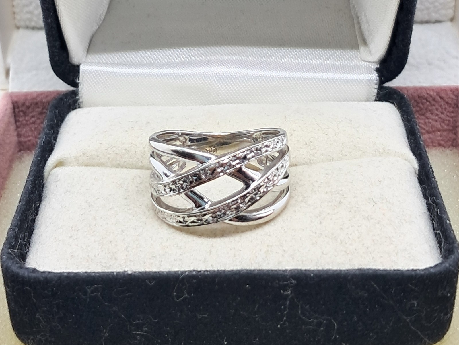 SIGNED MICHAEL ANTHONY SOLID 14K WHITE GOLD 4 STR… - image 4