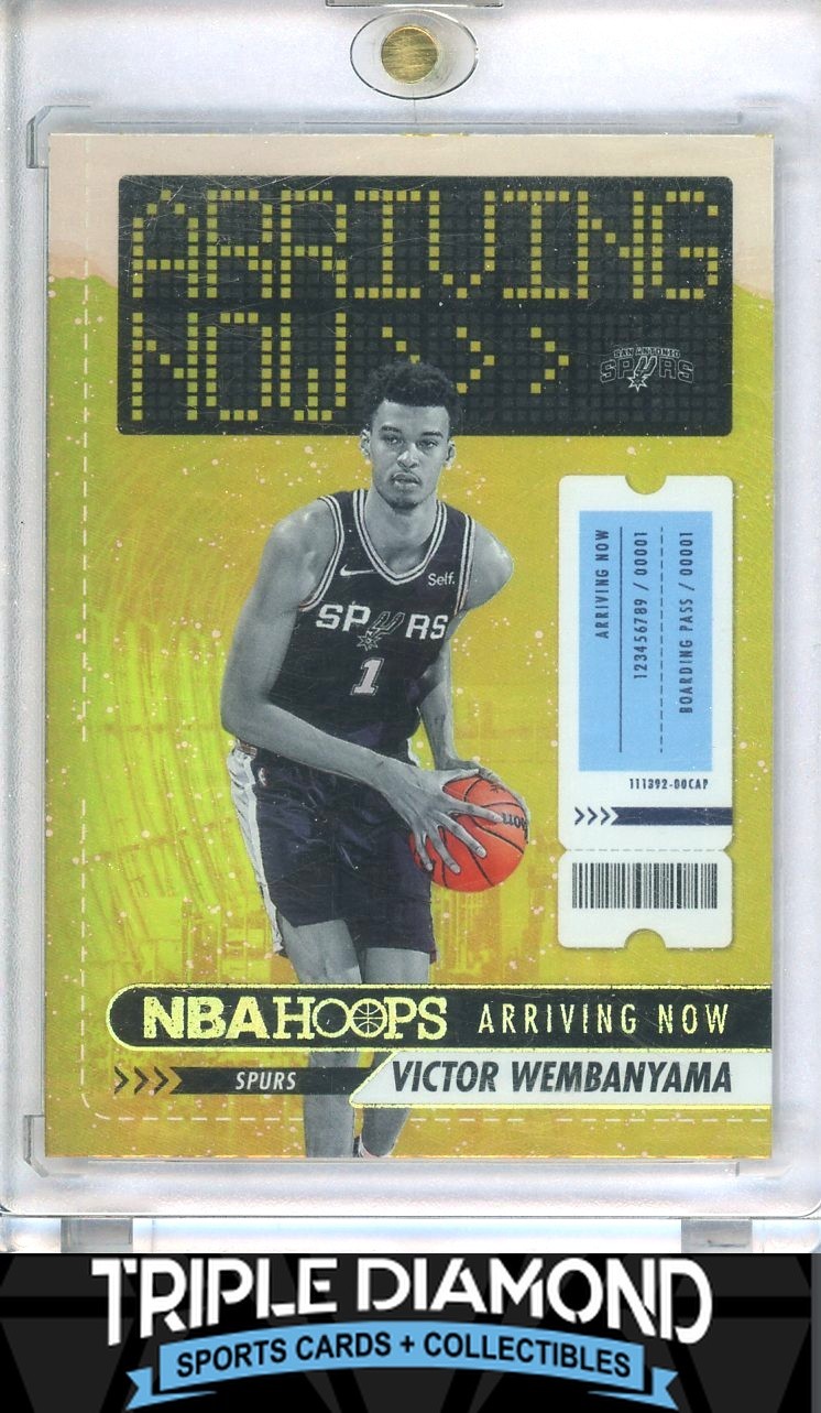2023-24 Panini NBA Hoops Victor Wembanyama Rookie Arriving Now Spurs V784