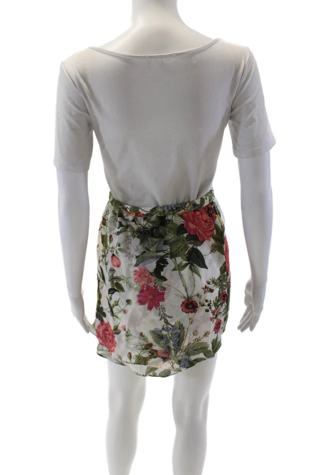 Haute Hippie Womens Silk Floral Elastic Waisted Colorblock Shorts Size XS - Image 3 of 4