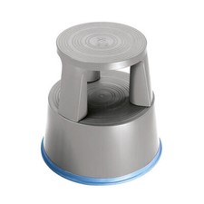 Image of 2Work Plastic Step Stool with Non-Slip Rubber Safety Base 430mm Light Grey