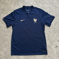 Camiseta de fútbol local Nike Copa Mundial Nike Francia FFF DN0690-413 para hombre talla S