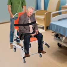 EMS Stair Climbing Chair Medical Emergency Evacuation Lifting Wheelchair w/Belts