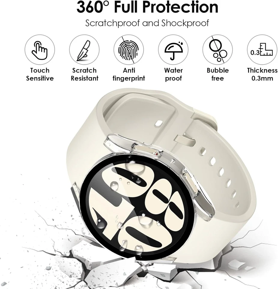 For Samsung Galaxy Watch 4 5 6 7 40/44mm Full Screen Protector Hard Matte Cover - Image 4 of 4