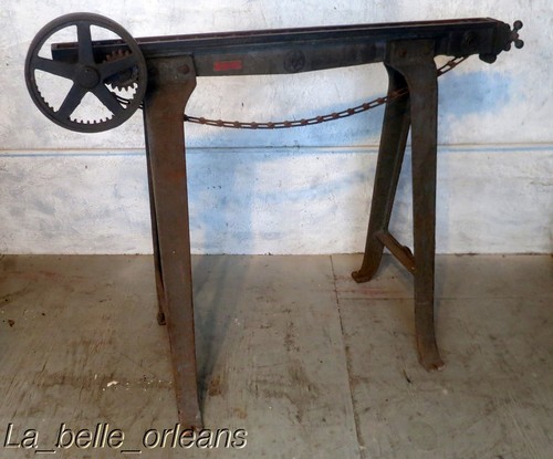 ANTIQUE INDUSTRIAL OLIVER PRECIOUS METAL WIRE STRETCHER MACHINE - Picture 2 of 9