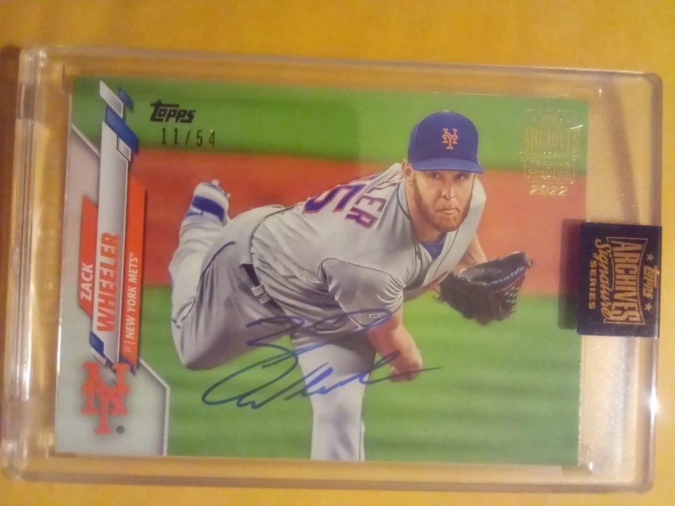 2021 Archives Signature Series 2020 Series 1 Zack Wheeler Auto #11/54 + #36/54 - Image 2 of 4