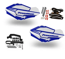 Powermadd Sentinel LED Turn Signal Handguards Blue White Snowmobile Snow Hayes