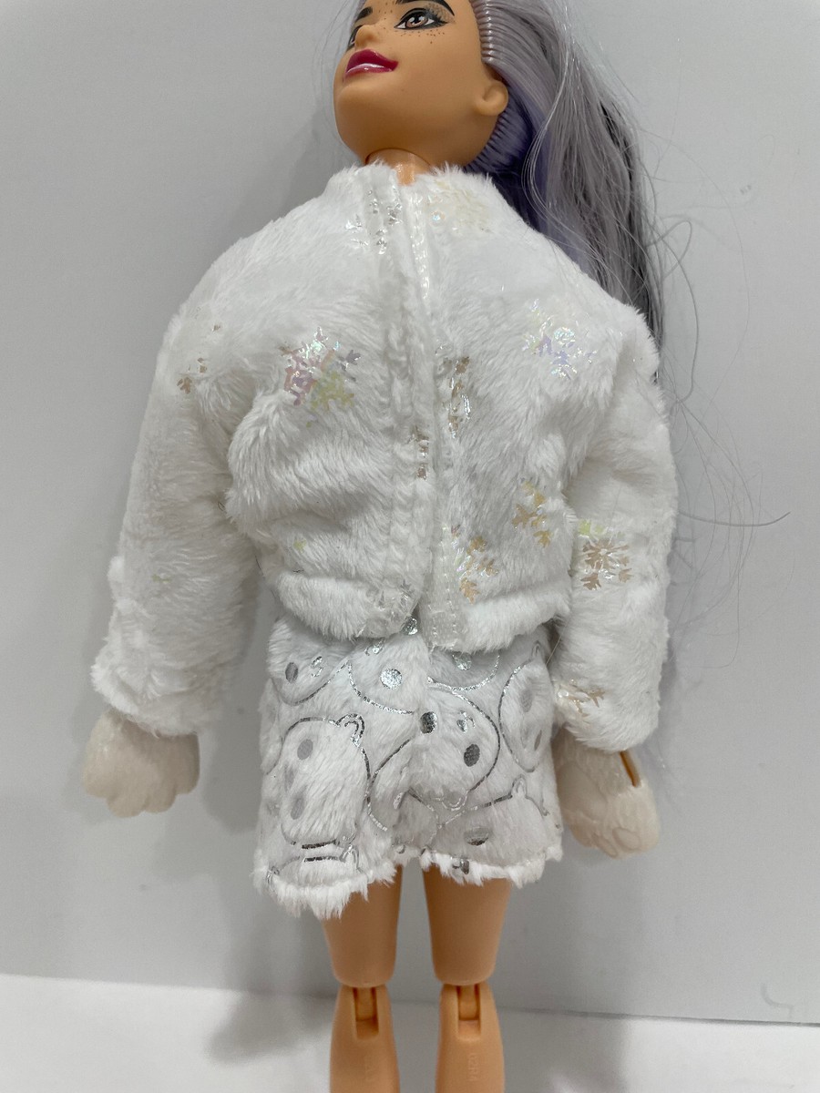 SNOW WHITE POLAR BEAR BARBIE CUTIE REVEAL PLUSH COSTUME DOLL