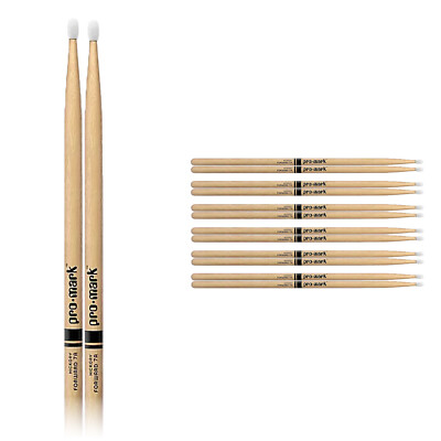 6 Pairs ProMark 7A Nylon Oval Tip Hickory Drumsticks - TX7AN