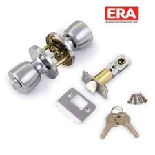 ERA Satin Entrance Door Knobs Set(Adjustable 60mm-70mm)