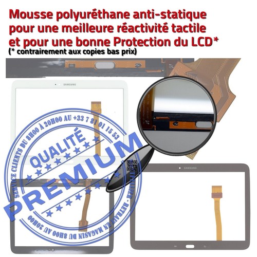 Vitre Tactile SM-T535 TAB 4 Assemblée Adhésif Prémonté Samsung Ecran Noir - Photo 4/5