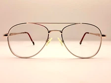 Modern Optical Hunter Gold Aviator Eyeglasses Frames 55-18-145 6/E4