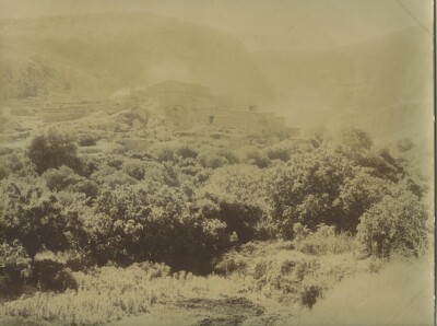 Algerien Schluchten von Maâfa Dorf Meradca altes Foto Emile Frechon 1900