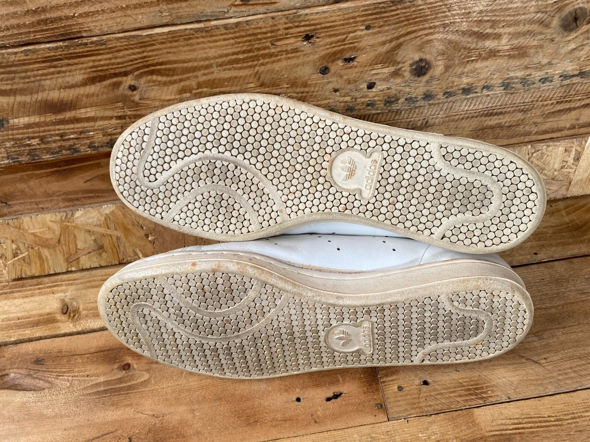 Vintage 80's adidas stansmith sz12,made in france white leather