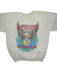 Vintage Military Sweatshirt Mens Large Desert Storm Tie Dyed Raglan Crewneck USA
