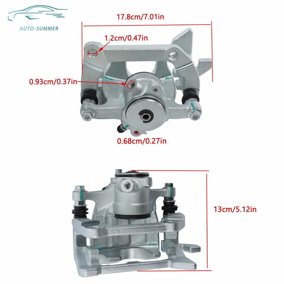 Pinza de freno de disco lateral trasera 2 piezas con soporte para Audi A4 Quattro A5 Quattro Q5 Foto 3 de 4